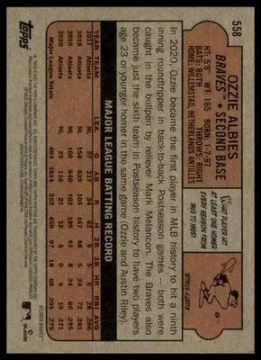 Ozzie Albies 2021 Topps Heritage #558 Atlanta Braves - Baseball Card Single