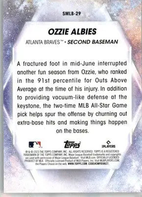 Ozzie Albies - 2023 Topps - #SMLB-29 - Stars of MLB Baseball - Baseball Card Single