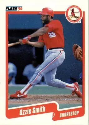 Ozzie Smith - 1990 Fleer - #260b - Baseball - Baseball Card Single