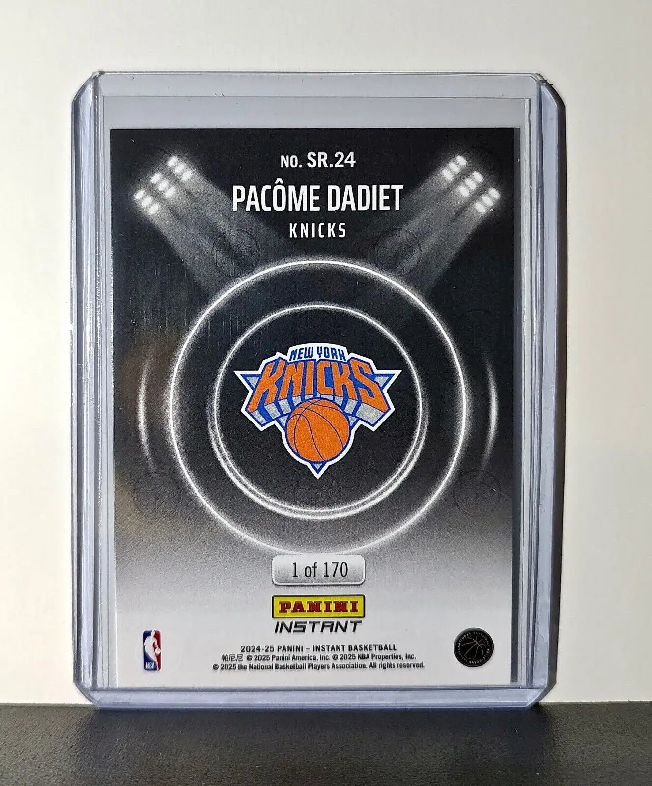 Pacome Dadiet Rookie 2024-25 Panini Spotlight Rookies NBA #24 Knicks 1 of 170