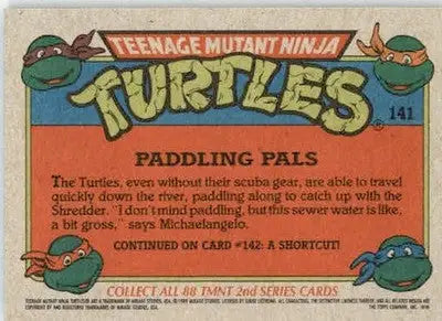 Paddling Pals - 1989 Topps Teenage Mutant Ninja Turtles - #141 - Non_sport - Non-Sports Card Single