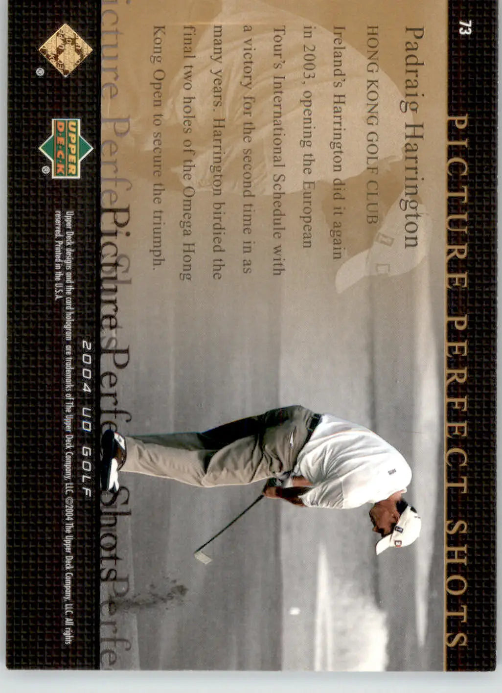 Padraig Harrington - 2004 Upper Deck - #73 - Golf - Golf Card Single