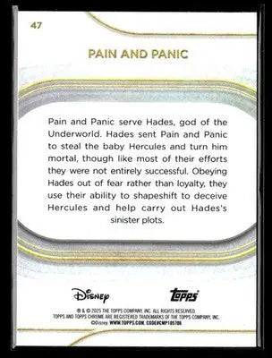 🌟 Pain and Panic, 2025 Topps Chrome Disney #47 🌟 - Non-Sports Card Single
