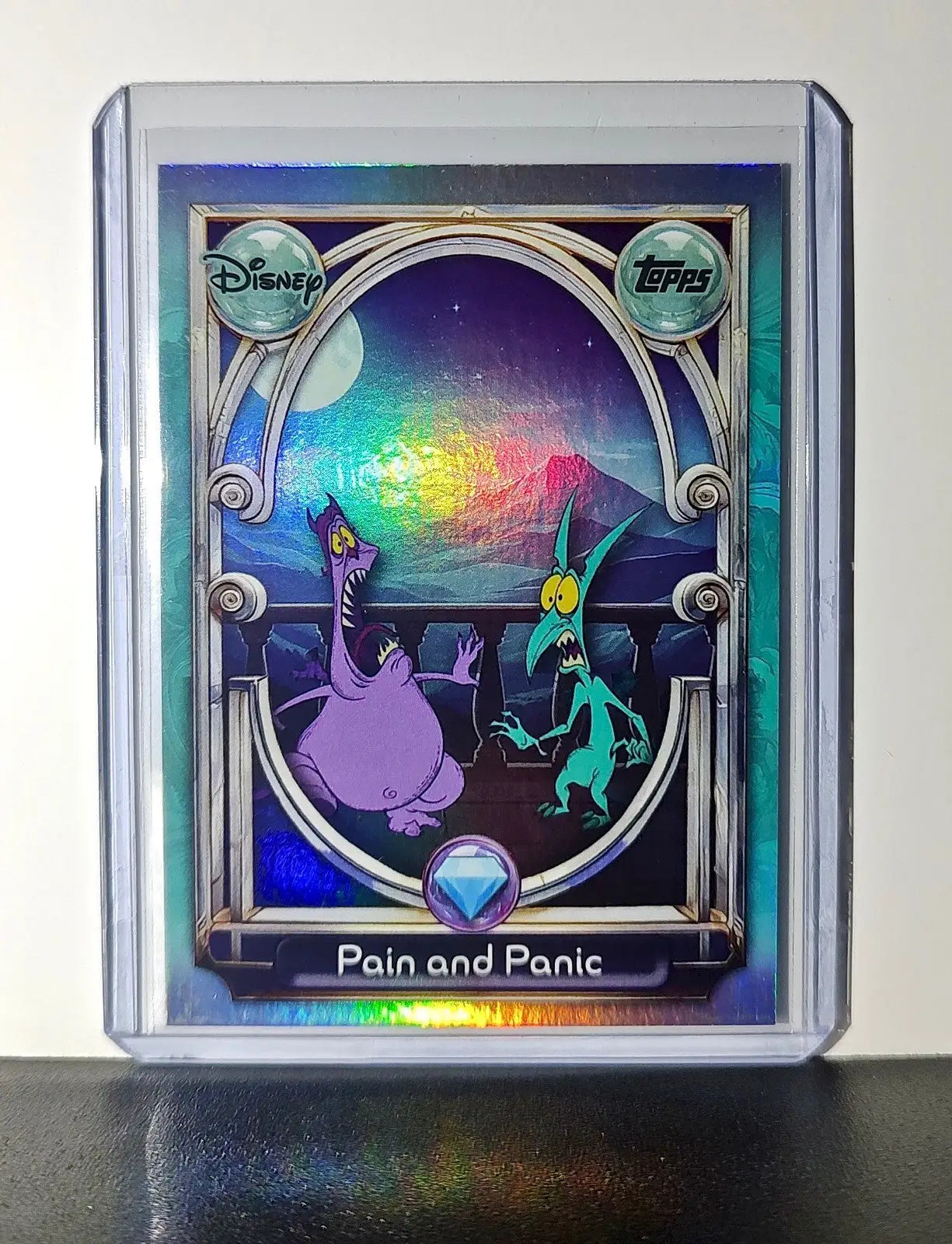 Pain and Panic 2025 Topps Disney Wonder #136 Diamond Card Hercules