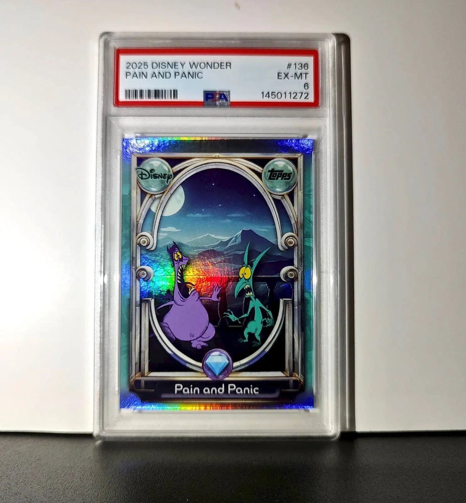 Pain and Panic 2025 Topps Disney Wonder #136 Diamond Card Hercules PSA 6 - Non-Sports Card Single