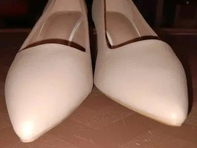Pair of Women’s Nude/Beige Pointed-Toe Pumps Size 38 (US & Canada 7.5) Pre-Owned