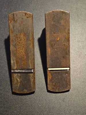 Pair Vintage Small Metal Block Planes Hand Woodworking Mini Plane Brass Knob - Other