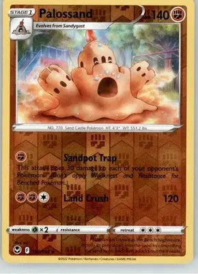 Palossand - Silver Tempest - 100/195 - Reverse Holo LP Pokemon - Pokémon Card Single