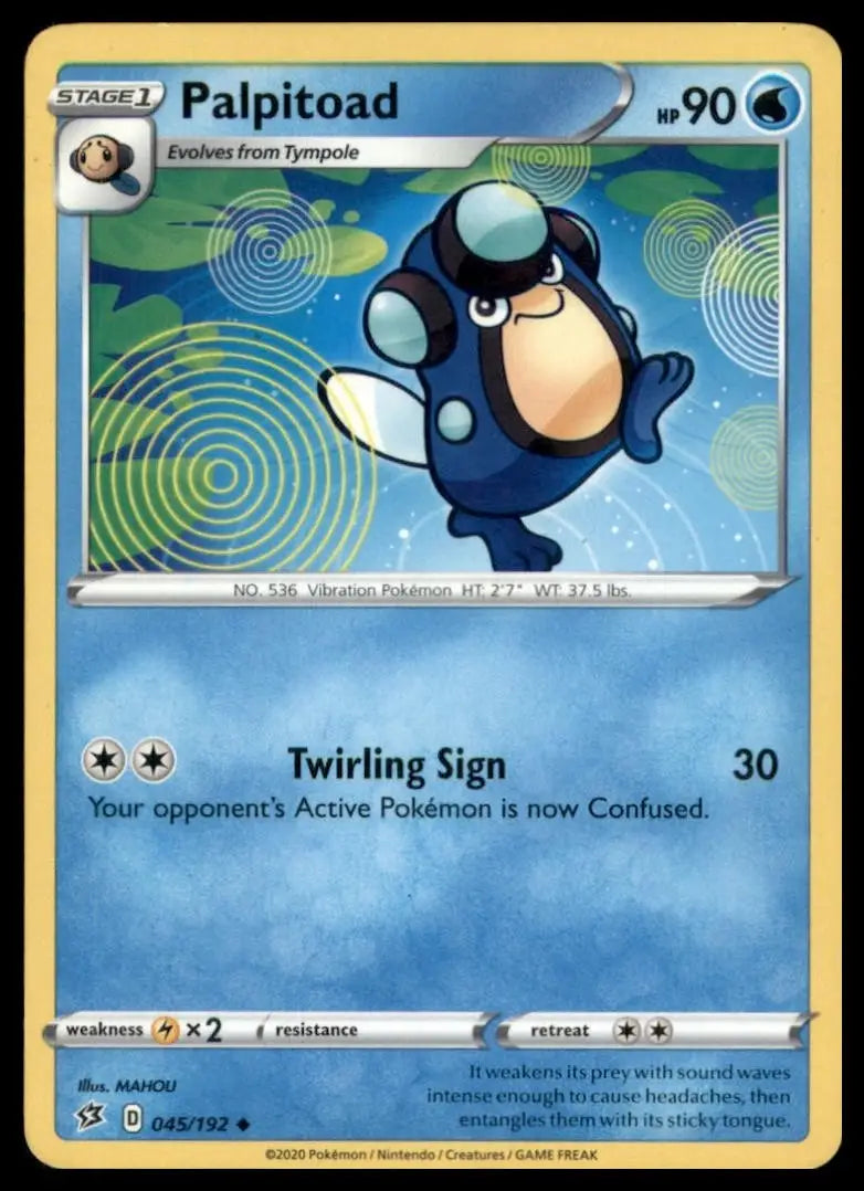 Palpitoad 045/192 Swsh02: Rebel Clash Regular Pokemon - Pokémon Card Single