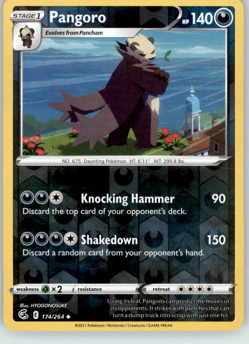 Pangoro - Fusion Strike - 174/264 - Reverse Holo LP Pokemon - Pokémon Card Single
