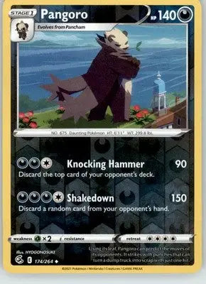 Pangoro - Fusion Strike - 174/264 - Reverse Holo LP Pokemon - Pokémon Card Single