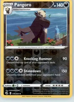 Pangoro - SWSH08: Fusion Strike - 174/264 - Reverse Holo LP - Pokémon Card Single