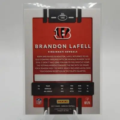 Panini 2017 Donruss Brandon LaFell #145 Press Proof Blue Bengals NFL Card - Football Card Single