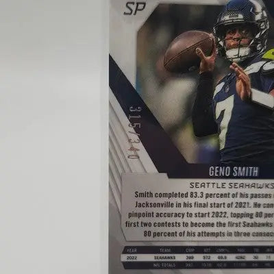 Panini 2023 Phoenix Football Geno Smith #7 Fire Burst /340 Seattle Seahawks - Football Card Single
