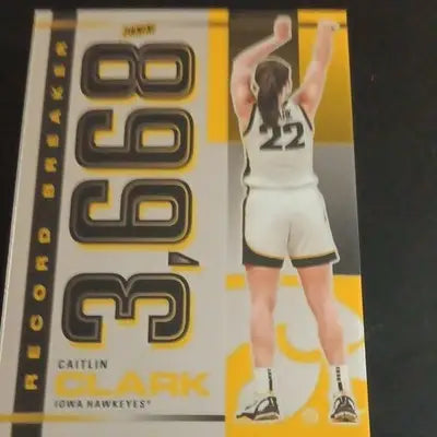 Panini 2024 Caitlin Clark Collection - Record Breaker. 3668 points. Iowa. NRMT+ - Basketball Card Single