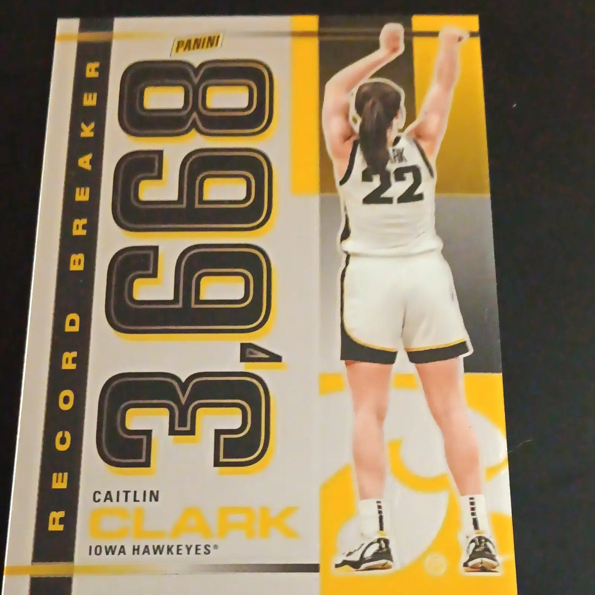 Panini 2024 Caitlin Clark Collection - Record Breaker. 3668 points. Iowa. NRMT+ - Basketball Card Single