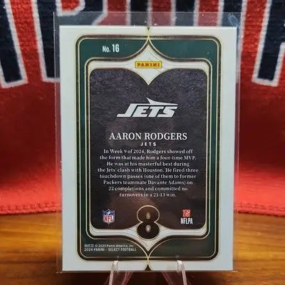 Panini 2024 Select Select Numbers Aaron Rodgers New York Jets #16 NFL Card - Football Card Single