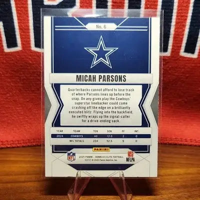 Panini 2025 Donruss Elite Micah Parsons #6 Rainbow Foil - Football Card Single