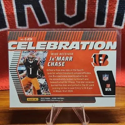Panini 2025 Score Ja’Marr Chase Celebration Insert #C-JCH Bengals NFL - Football Card Single