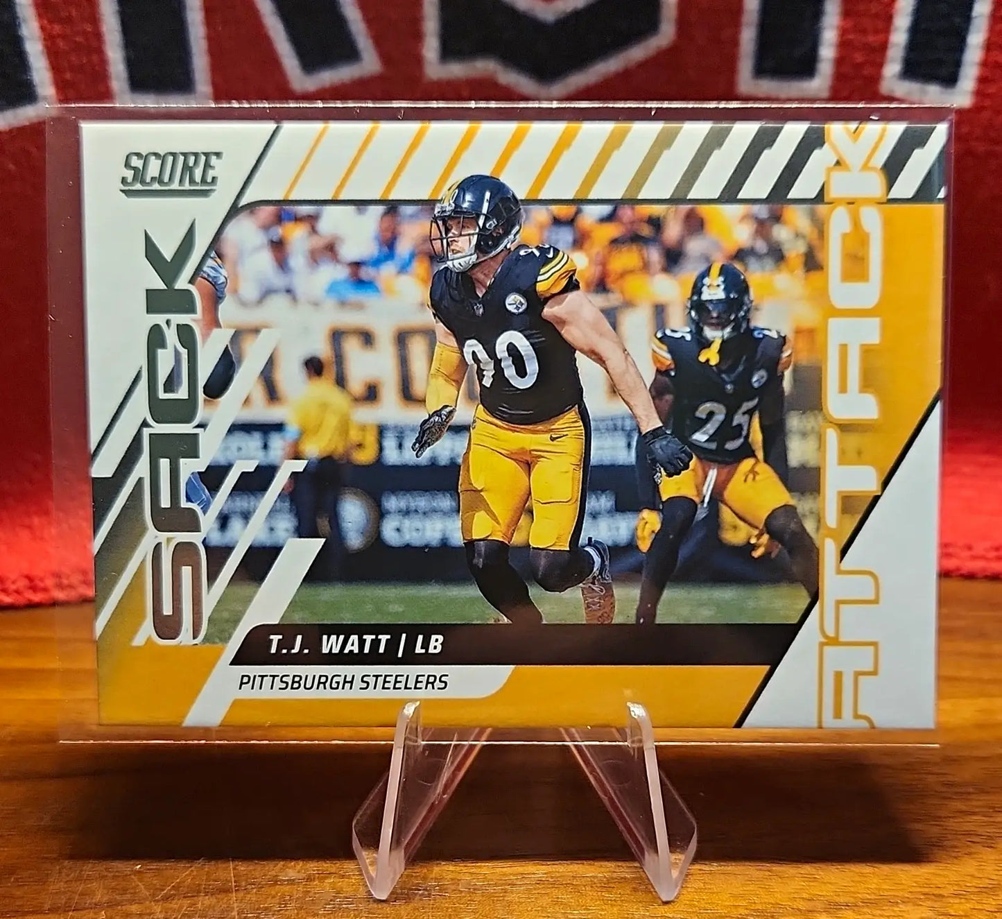 Panini 2025 Score Sack Attack Insert T.J. Watt #8 Pittsburgh Steelers - Football Card Single