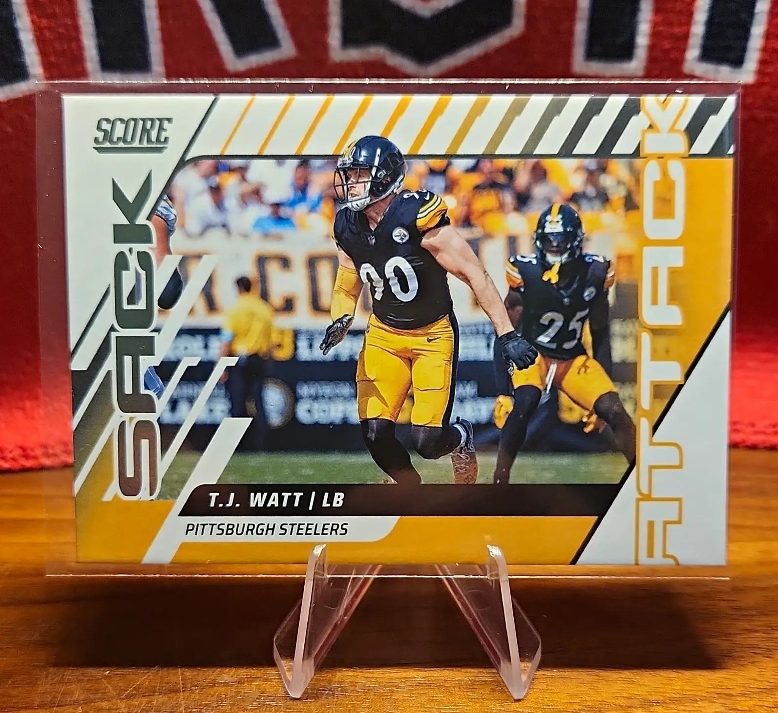 Panini 2025 Score Sack Attack Insert T.J. Watt #8 Pittsburgh Steelers - Football Card Single