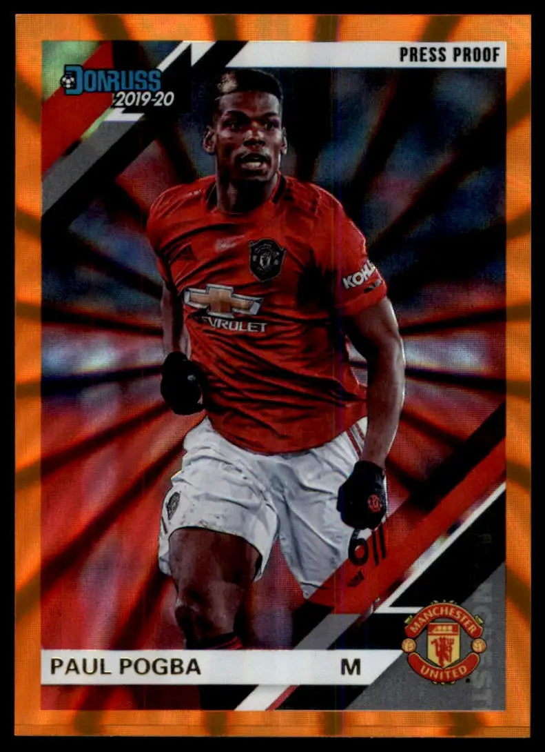 Panini Chronicles - Donruss Orange Laser Paul Pogba 110 Manchester United NM - Soccer Card Single