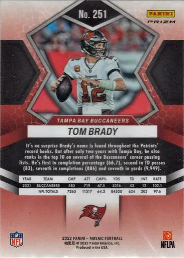 Football trading card of Tom Brady showcasing National Pride Genesis design