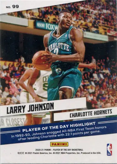 Basketball trading card of Larry Johnson, Panini Player of the Day 2020-21 base card