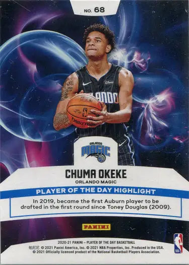 Basketball trading card of Chuma Okeke, Orlando Magic, Panini parallel base card