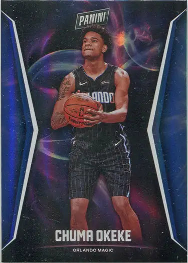 Basketball trading card featuring Chuma Okeke, Orlando Magic, Panini parallel base card