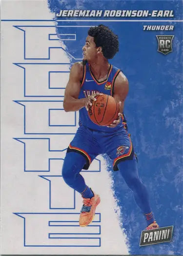 Basketball trading card of Jeremiah Robinson-Earl from Oklahoma City Thunder in blue uniform