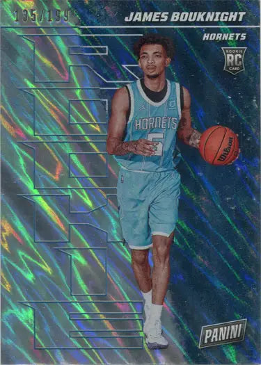 Basketball trading card of J. Bouknight in teal uniform, Lava Parallel Base Card