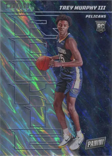 Basketball trading card of New Orleans Pelicans player on Panini Lava Parallel Base
