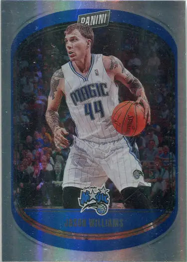 Basketball trading card of Jason Williams in Orlando Magic jersey number 44 rainbow parallel