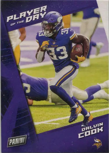 Dalvin Cook football trading card from Panini Player Of The Day 2021 base card series