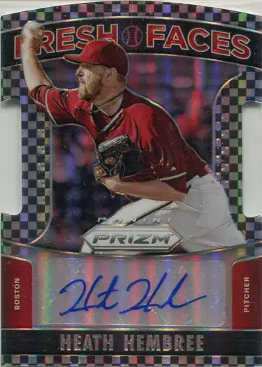 Panini Prizm Baseball 2015 Fresh Faces Die Cut Auto Card 8 Heath Hembree 136/149 - Baseball Card Single