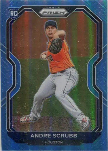 Baseball trading card of Houston Astros pitcher in Carolina Blue Parallel design