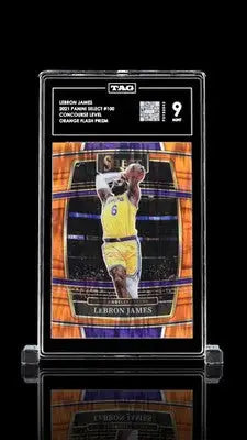 Panini Select LeBron James #100 Orange Flash Prizm Basketball TAG 9