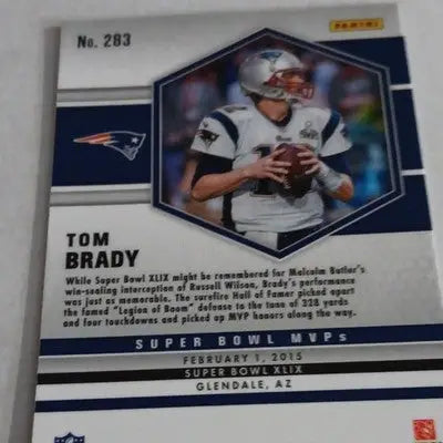 Panini Tom Brady - #283. - Football Card Single