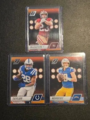 Panini Zenith Football Cards Lot 3 2023 C.McCaffrey J.Herbert J.Taylor - Football Card Single