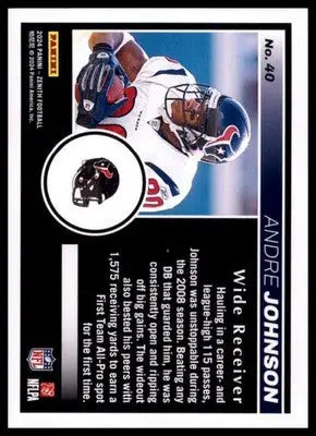 Panini Zenith - Retail Andre Johnson 40 Houston Texans