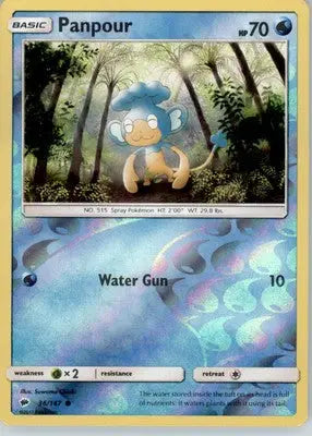 Panpour - SM - Burning Shadows - Reverse Holo LP - #36/147 - Pokémon Card Single
