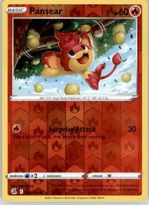 Pansear - SWSH08: Fusion Strike - 037/264 - Reverse Holo LP - Pokémon Card Single