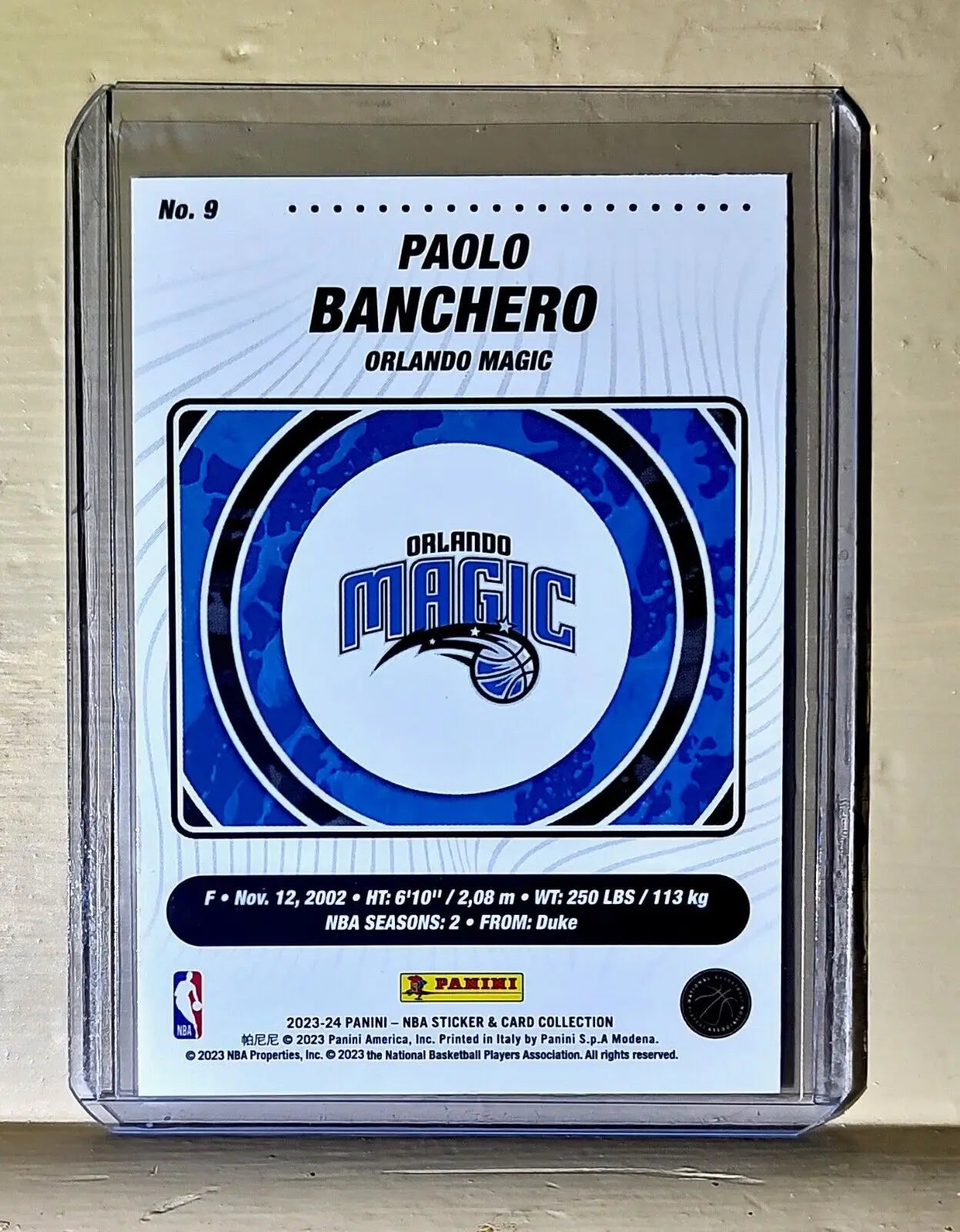 Paolo Banchero 2023-24 Panini NBA Basketball #9 Card Orlando Magic - Basketball Card Single