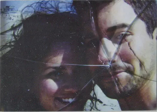 Close-up of two faces in intimacy featured on Paranormal Activity Evil Chase Card PE6