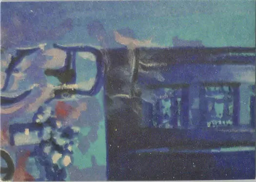 Partially visible blue train on Paranormal Activity Puzzle Chase Card PU2