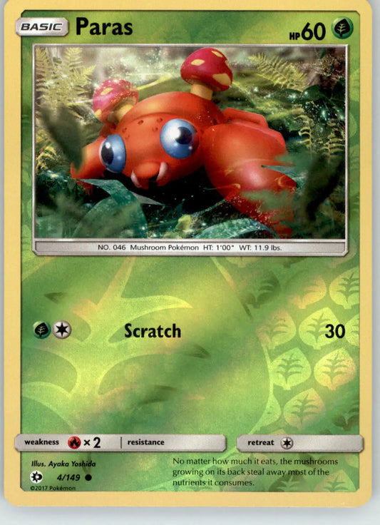 Paras - SM Base Set - 4/149 - Reverse Holo LP Pokemon - Pokémon Card Single