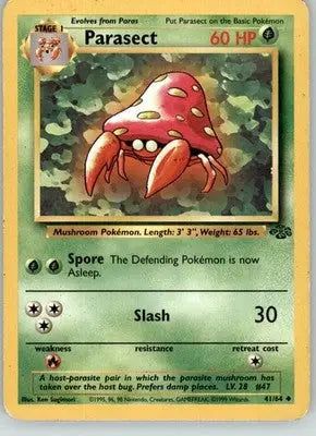 Parasect - Jungle - 41/64 - Unlimited MP Pokemon - Pokémon Card Single