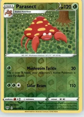 Parasect - SWSH03: Darkness Ablaze - 004/189 - Reverse Holo LP - Pokémon Card Single
