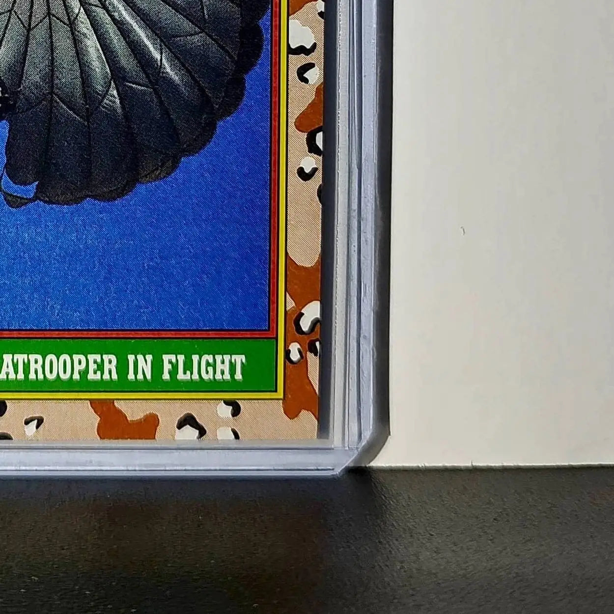 Paratrooper in Flight 1991 Topps Desert Storm #70 Card